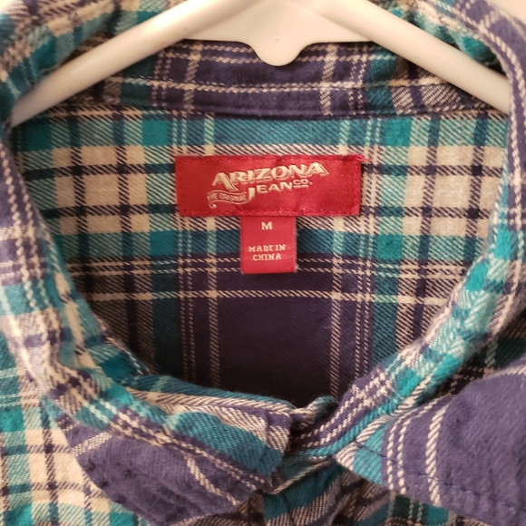 Arizona Blue Flannel / Plaid Button Down - Picture 3 of 10